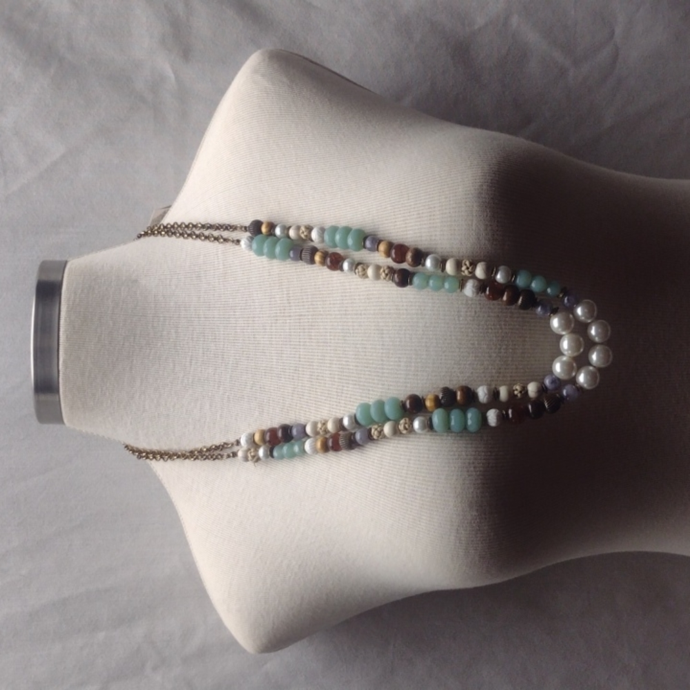 Chico's two strand beaded necklace